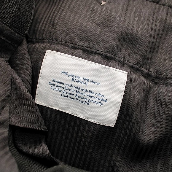 Men’s Croft & Barrow Black Slacks Career Dress Pants, Size 36 x 28, Flat Front - Picture 6 of 11